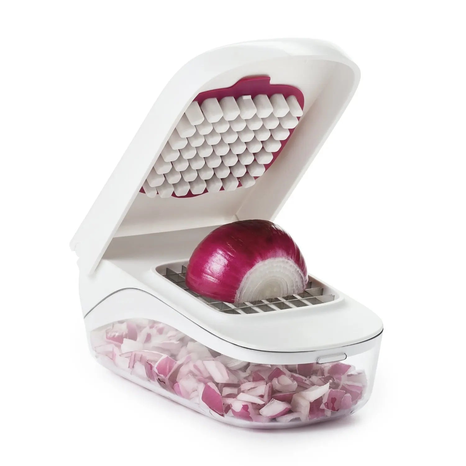 Manual Vegetable & Fruit Chopper – Stainless Steel Onion, Cheese & Tomato Dicer