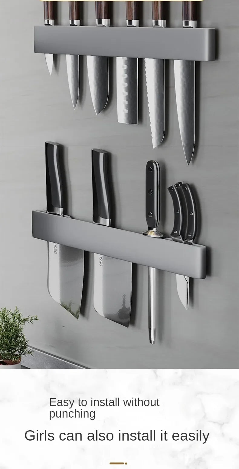 Kitchen Knife Organizer Wall Mounted Multifunctional Kitchen Knife Storage Rack Household Knife Storage Kitchen Storage Supplies