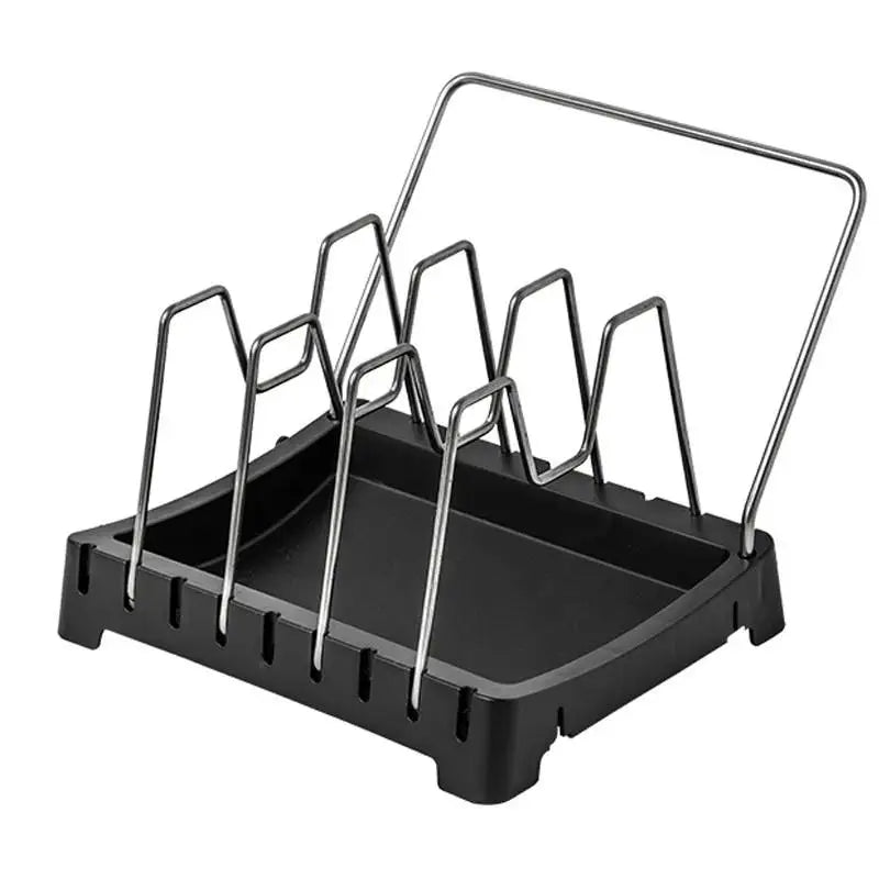 Expandable Pot & Pan Organizer – Adjustable Stainless Steel Cabinet Rack