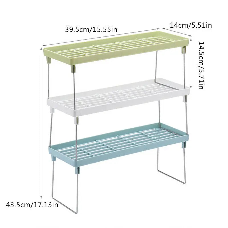 SpaceLift Stackable Cabinet Shelf Riser – Kitchen &amp; Closet Storage Organizer