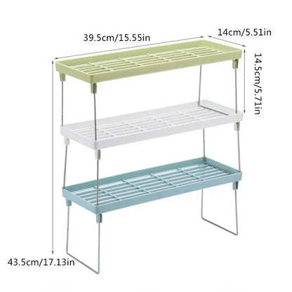 SpaceLift Stackable Cabinet Shelf Riser – Kitchen &amp; Closet Storage Organizer