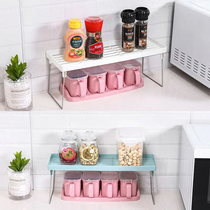 SpaceLift Stackable Cabinet Shelf Riser – Kitchen &amp; Closet Storage Organizer