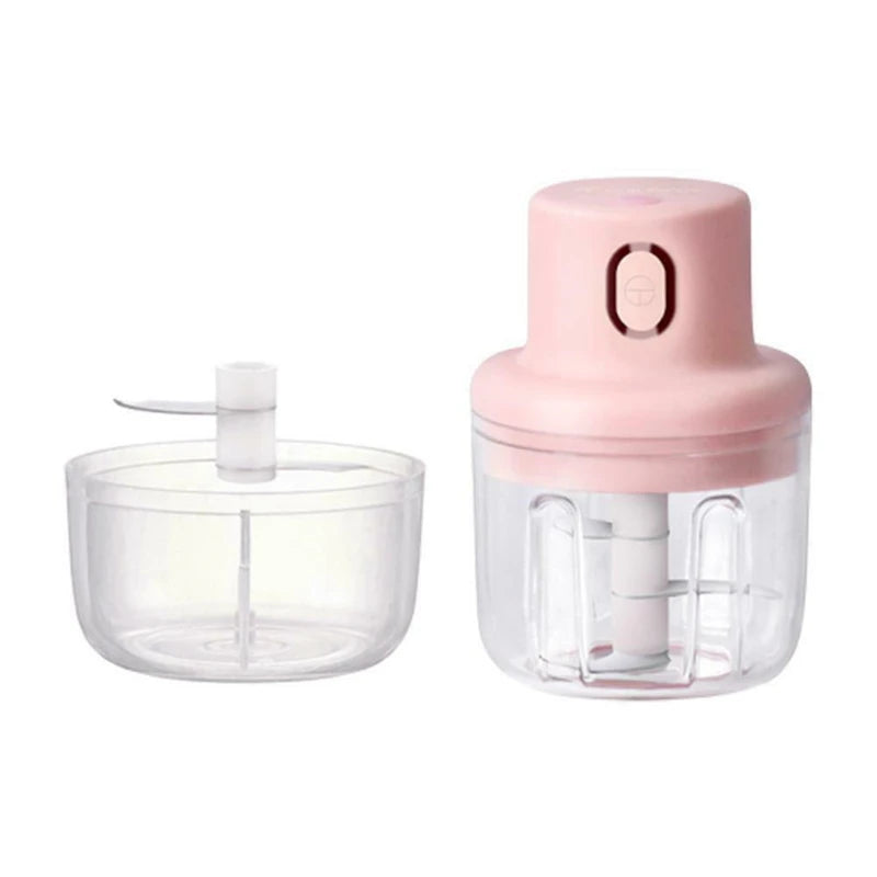 Mini Electric Garlic Chopper 100ml/250ml – USB Rechargeable Food Processor with Stainless Steel Blades, Portable Onion &amp; Vegetable Chopper for Kitchen, Baby Food &amp; Meal Prep