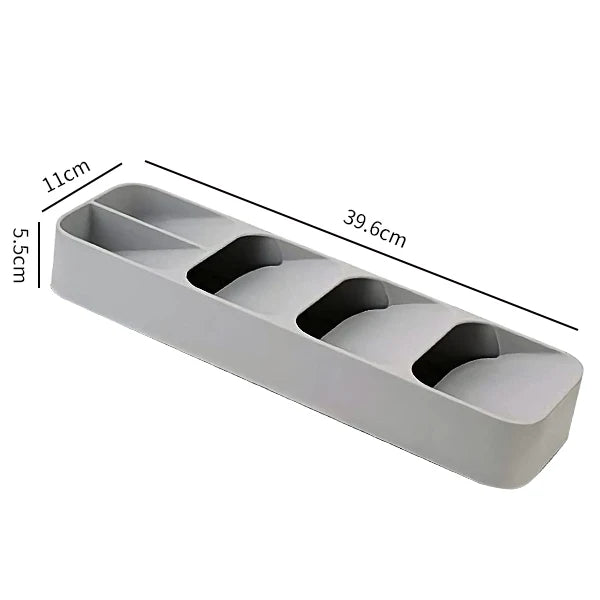 Multipurpose Angled Cutlery Drawer Organizer – Kitchen Utensil Tray