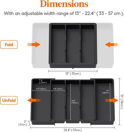 Expandable Kitchen Drawer Organizer for Silverware &amp; Utensils