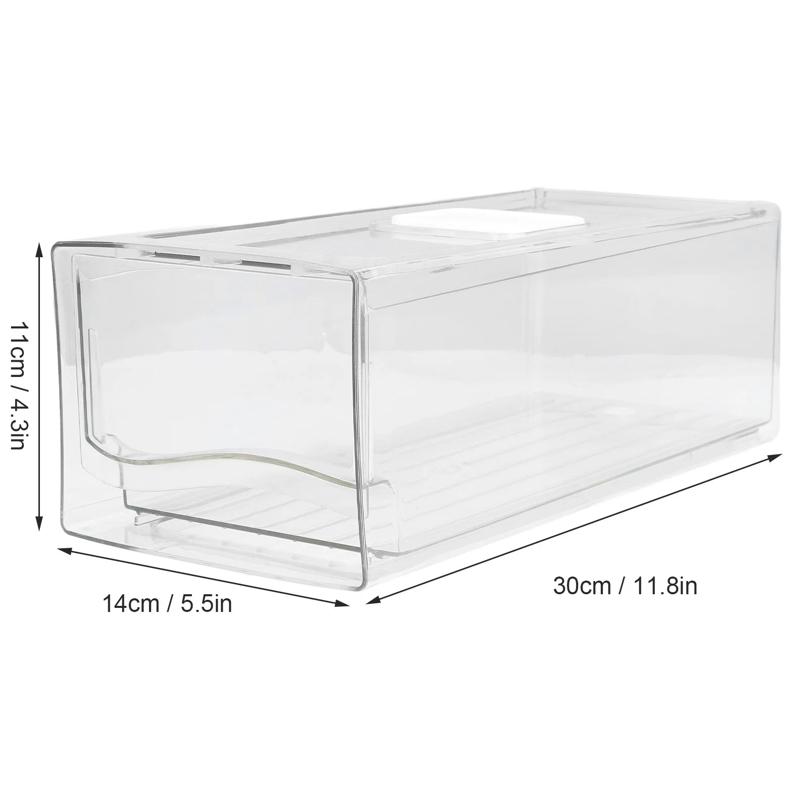 Stackable Refrigerator Organizer with Handle (Single Bin)