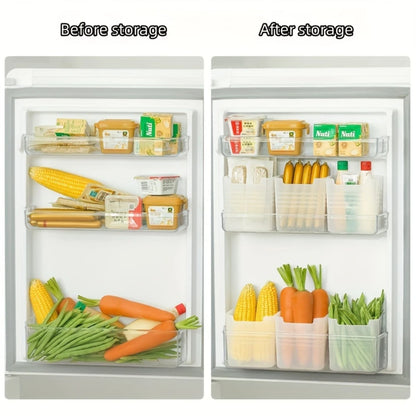 Clear Refrigerator Storage Bins with Handles (Set of 6)