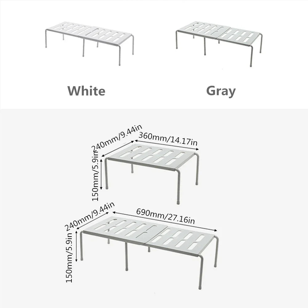 SpaceLift Stackable Cabinet Shelf Riser – Modern Space Saving Organizer