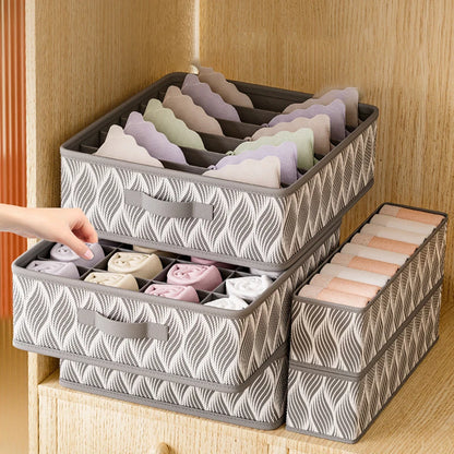 Foldable Underwear &amp; Drawer Organizer Boxes – Closet Storage Set