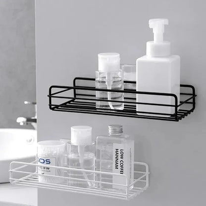 Wall Mounted Bathroom Shelf Corner Storage Iron Shower Drain Basket Cosmetic Rack Shampoo Holder Bathroom Organizer Wall shelves