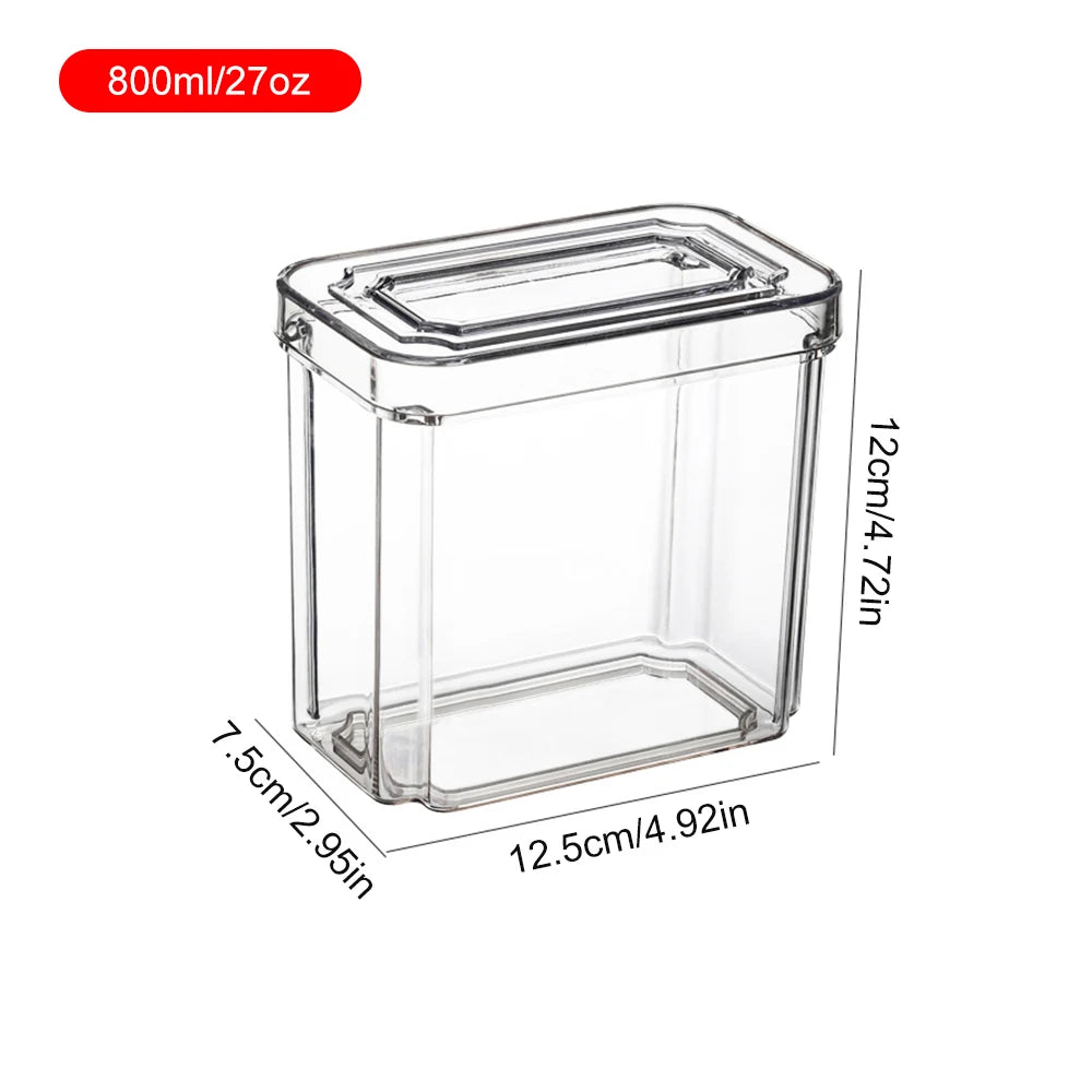 Stackable Refrigerator Organizer Bins with Lids