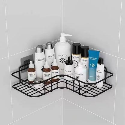 Wall Mounted Bathroom Shelf Corner Storage Iron Shower Drain Basket Cosmetic Rack Shampoo Holder Bathroom Organizer Wall shelves