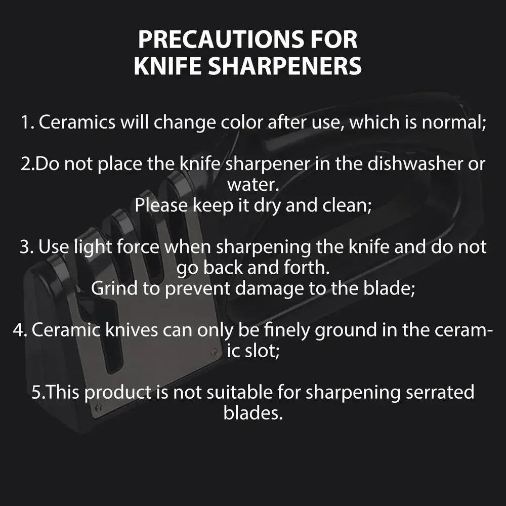 4-Segment Knife Sharpener with Non-Slip Base – Premium Kitchen Knife Honing &amp; Sharpening Tool for Chef, Steak &amp; Utility Knives