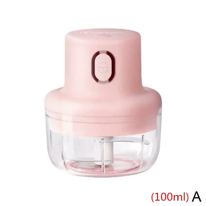 Mini Electric Garlic Chopper 100ml/250ml – USB Rechargeable Food Processor with Stainless Steel Blades, Portable Onion &amp; Vegetable Chopper for Kitchen, Baby Food &amp; Meal Prep