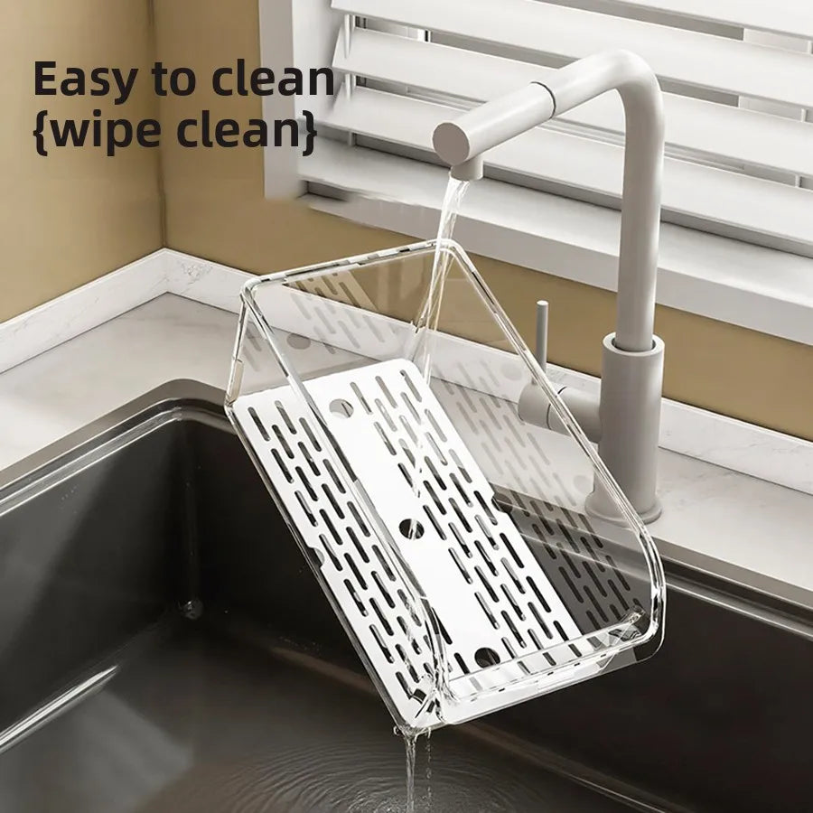 Clear Refrigerator Organizer with Drain Tray