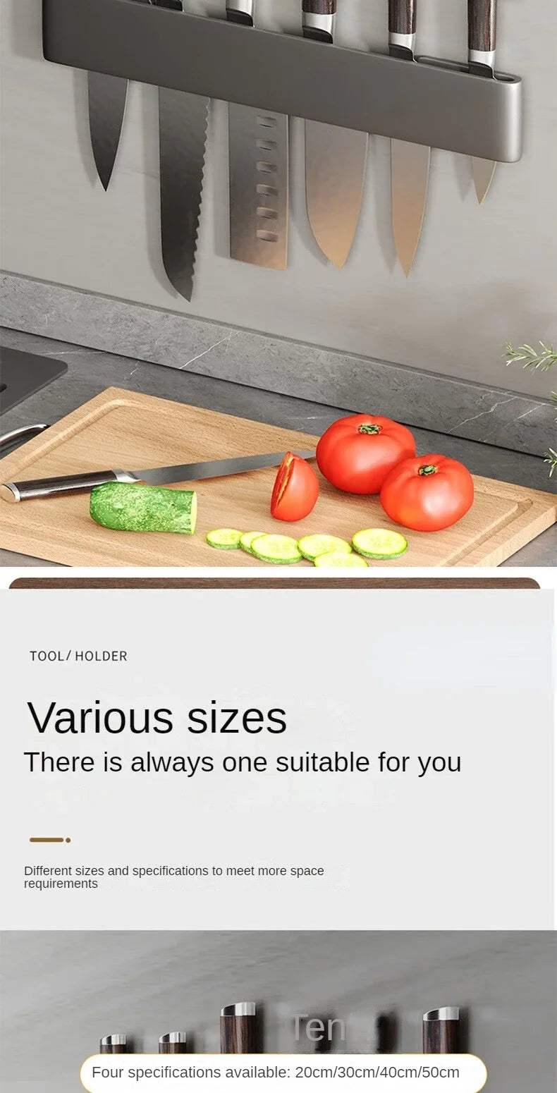 Kitchen Knife Organizer Wall Mounted Multifunctional Kitchen Knife Storage Rack Household Knife Storage Kitchen Storage Supplies