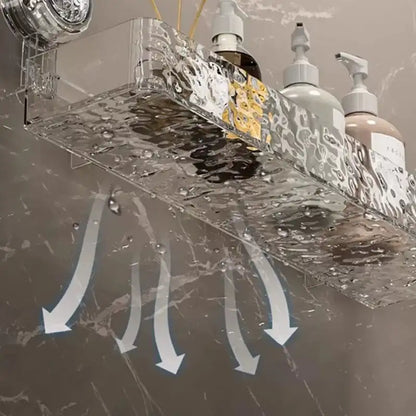 NOVAPRIME™ Wall-Mounted Suction Cup Storage Rack – Large Bathroom Shower Gel &amp; Accessory Organizer Basket for Shower, Shampoo &amp; Cosmetics