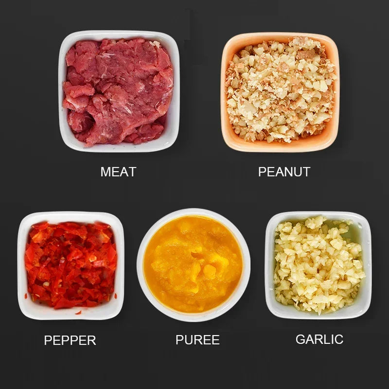 Mini Electric Garlic Chopper 100ml/250ml – USB Rechargeable Food Processor with Stainless Steel Blades, Portable Onion &amp; Vegetable Chopper for Kitchen, Baby Food &amp; Meal Prep