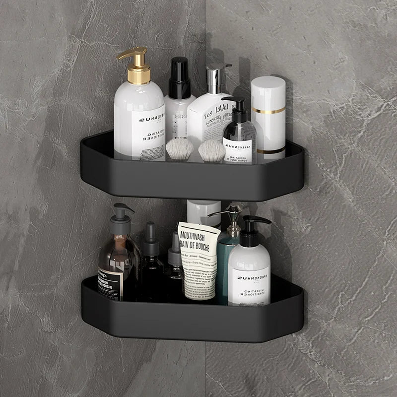 NOVAPRIME™ Wall-Mounted Aluminium Bathroom Shelf – Premium Shower Organizer for Shampoo, Soap, Makeup &amp; Bathroom Accessories