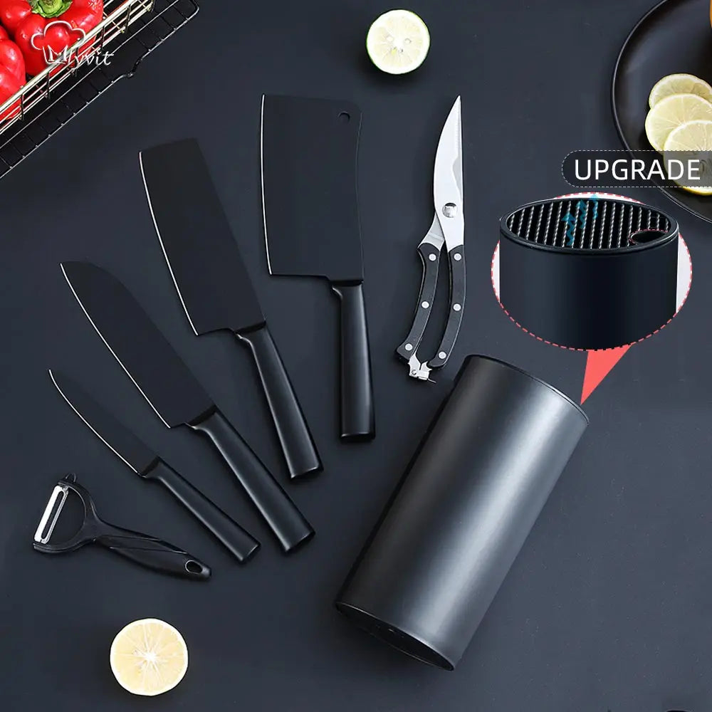 Kitchen Accessories 8.8 inch Kitchen Knife Holder Drainable Chef Knife Stand Plastic Knife Holder Bucket Kitchen Storage Tools