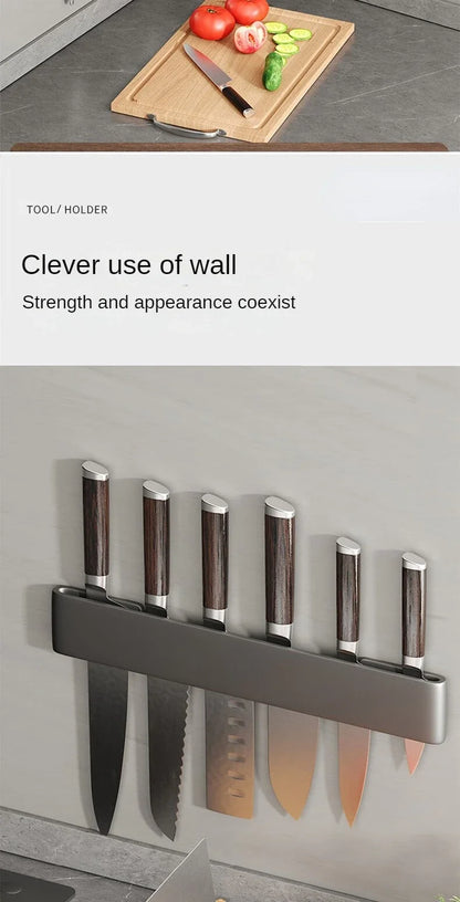 Kitchen Knife Organizer Wall Mounted Multifunctional Kitchen Knife Storage Rack Household Knife Storage Kitchen Storage Supplies