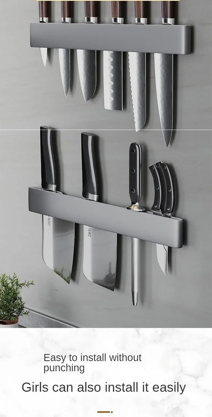 Kitchen Knife Organizer Wall Mounted Multifunctional Kitchen Knife Storage Rack Household Knife Storage Kitchen Storage Supplies