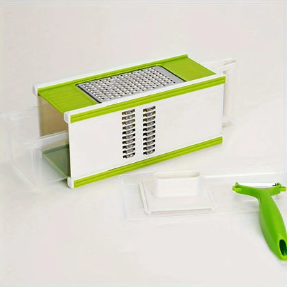 5-in-1 Multifunctional Vegetable Chopper &amp; Slicer – Stainless Steel Blades