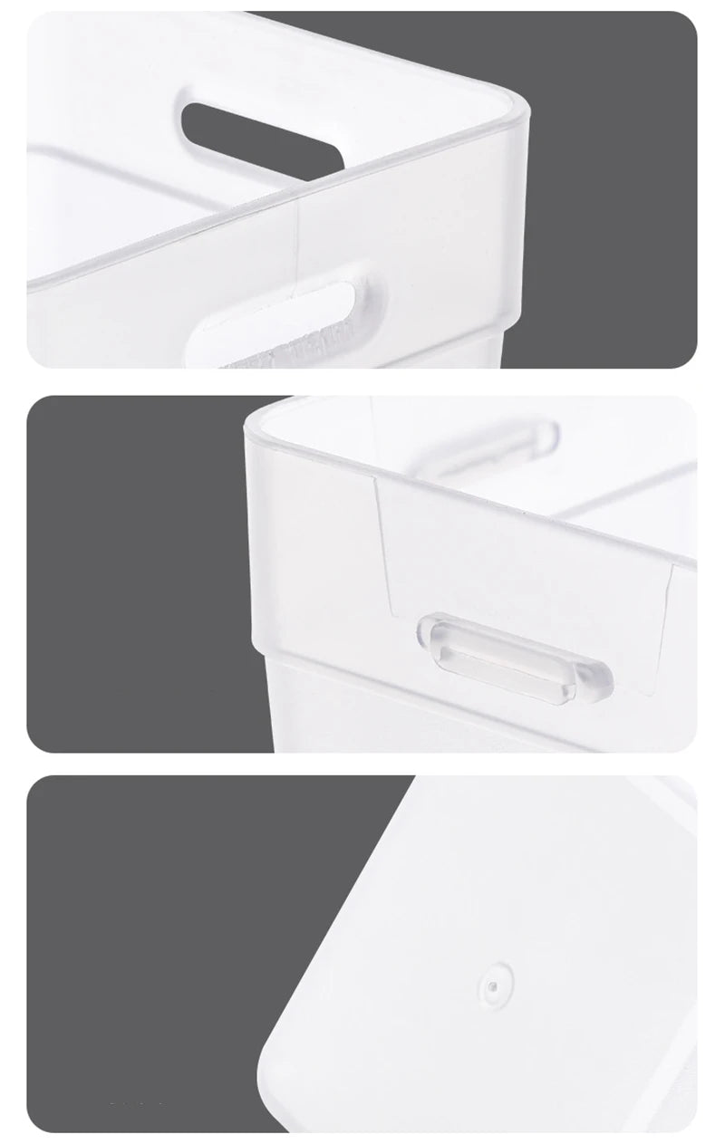 Transparent Refrigerator Organizer Bins (Set of 2)