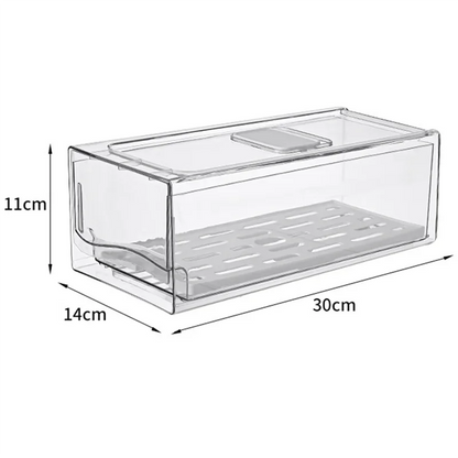 Stackable Refrigerator Organizer Bins with Pull-Out Drawers