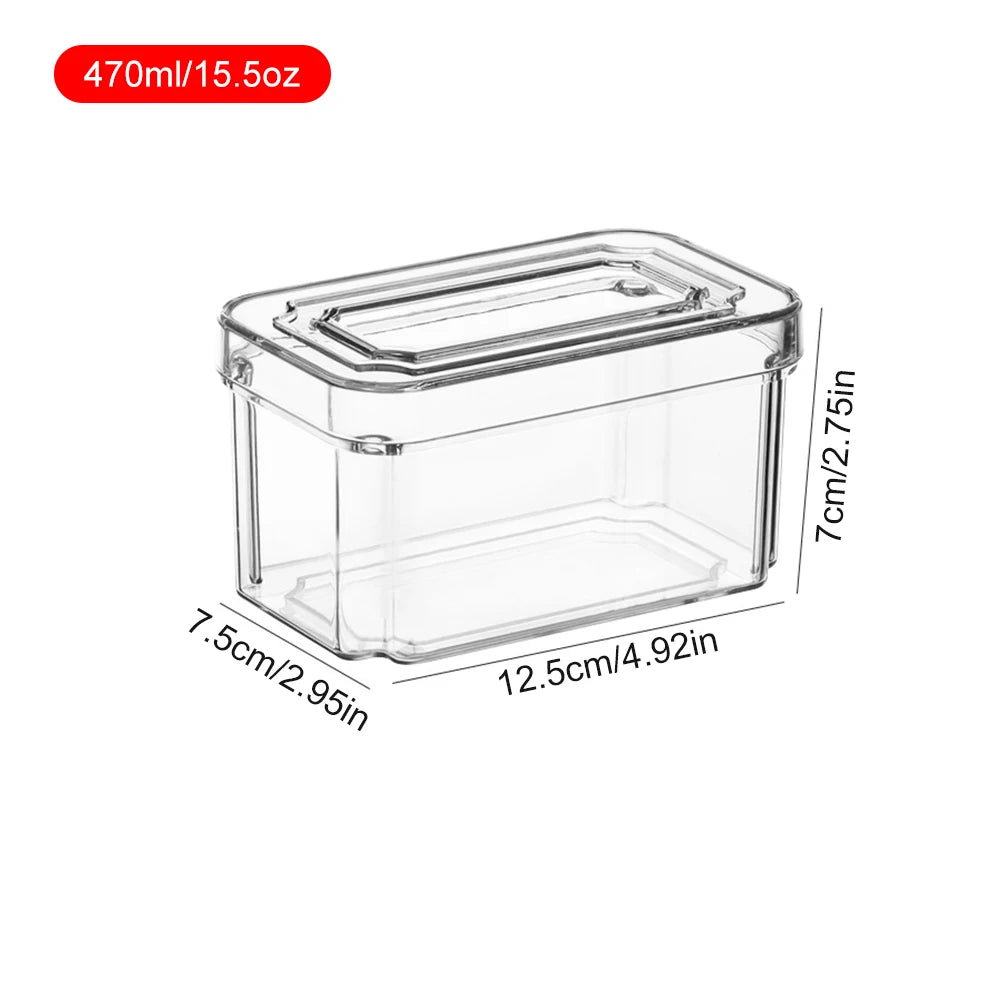 Stackable Refrigerator Organizer Bins with Lids