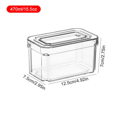 Stackable Refrigerator Organizer Bins with Lids