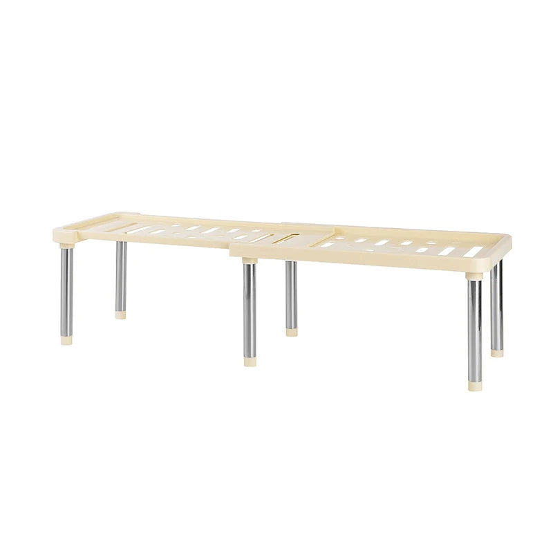 Kitchen Cabinet Counter Shelf Kitchen Organizer Racks Expandable Stackable Fit For Bathroom Under Sink Pantry Desktop Storage