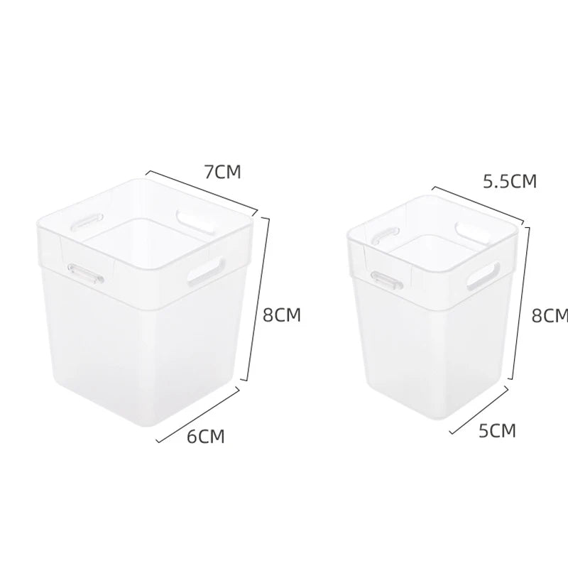Transparent Refrigerator Organizer Bins (Set of 2)