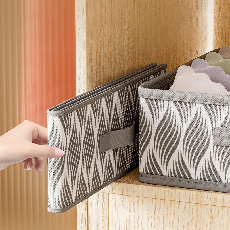Foldable Underwear &amp; Drawer Organizer Boxes – Closet Storage Set
