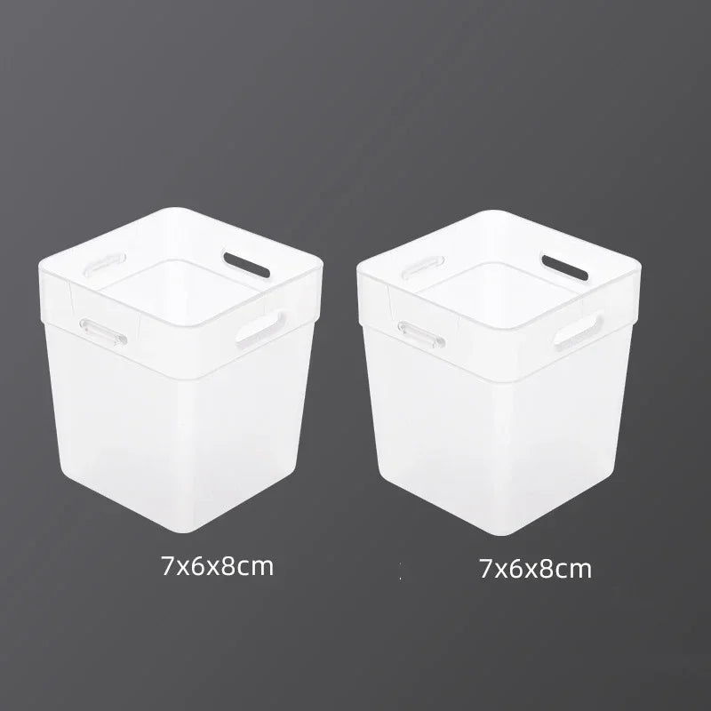 Transparent Refrigerator Organizer Bins (Set of 2)