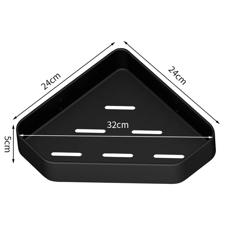 NOVAPRIME™ Wall-Mounted Aluminium Bathroom Shelf – Premium Shower Organizer for Shampoo, Soap, Makeup &amp; Bathroom Accessories