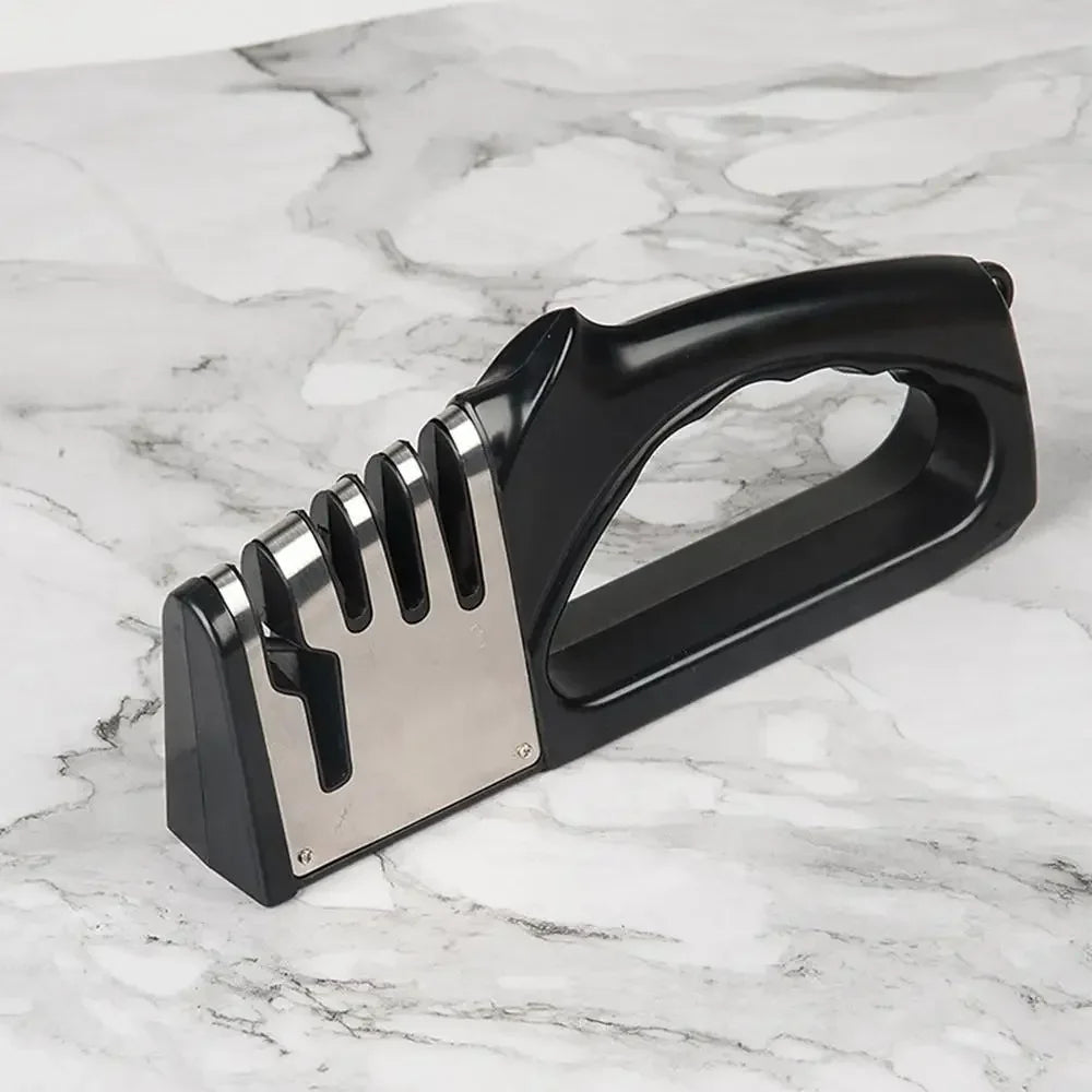4-Segment Knife Sharpener with Non-Slip Base – Premium Kitchen Knife Honing &amp; Sharpening Tool for Chef, Steak &amp; Utility Knives