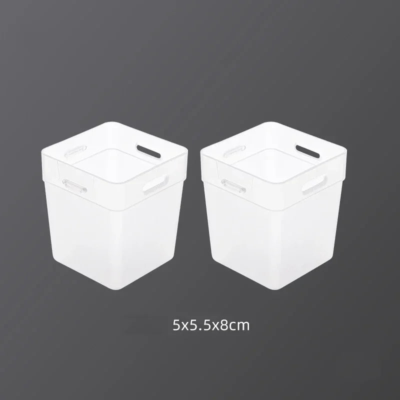 Transparent Refrigerator Organizer Bins (Set of 2)