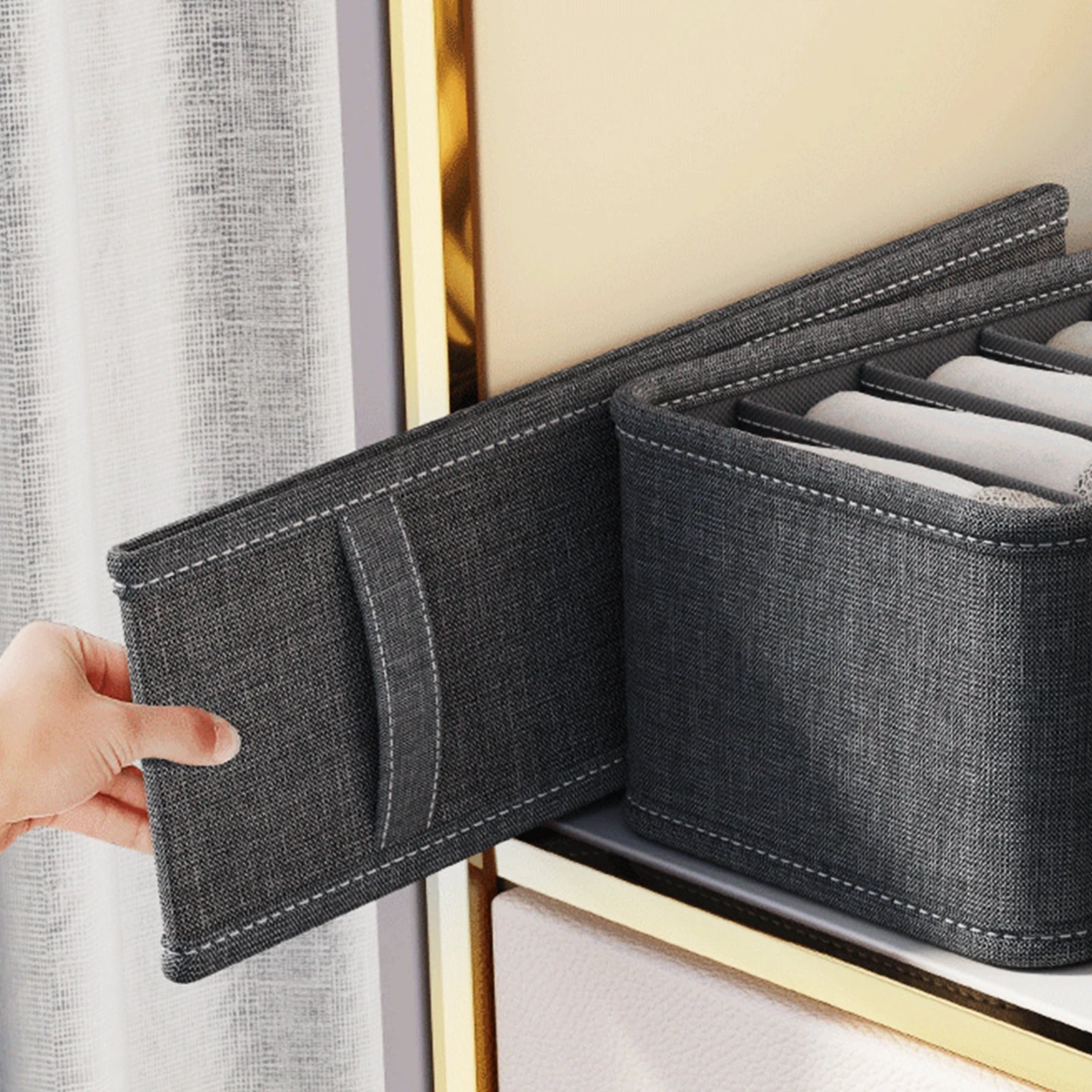 Modular Grid Wardrobe Organizer Boxes – Closet &amp; Drawer Storage System