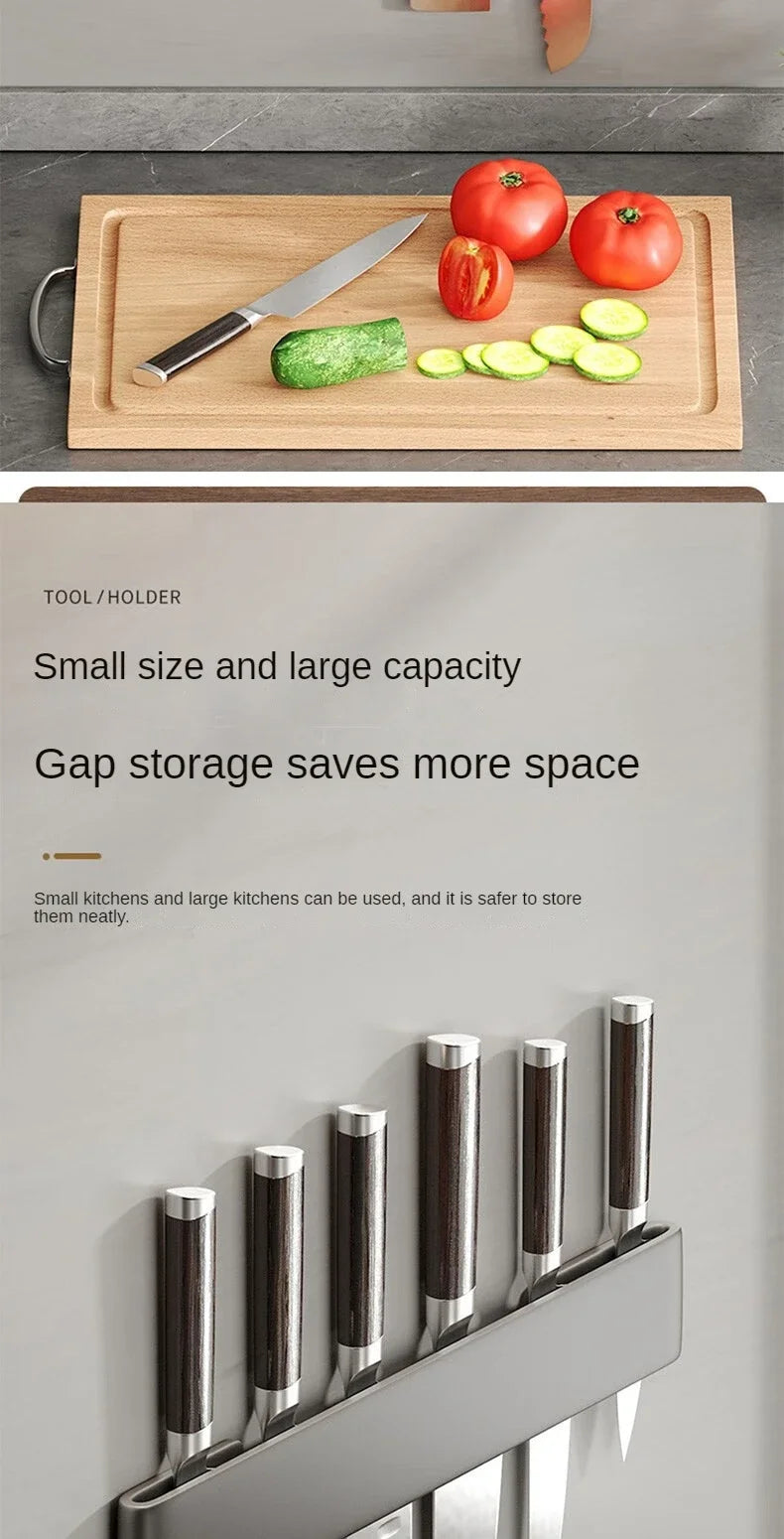 Kitchen Knife Organizer Wall Mounted Multifunctional Kitchen Knife Storage Rack Household Knife Storage Kitchen Storage Supplies