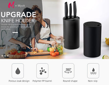 Kitchen Accessories 8.8 inch Kitchen Knife Holder Drainable Chef Knife Stand Plastic Knife Holder Bucket Kitchen Storage Tools