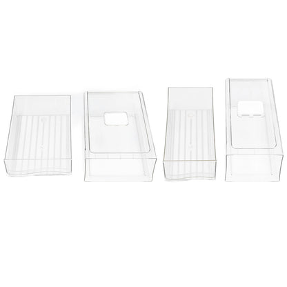 Stackable Refrigerator Organizer with Handle (Single Bin)