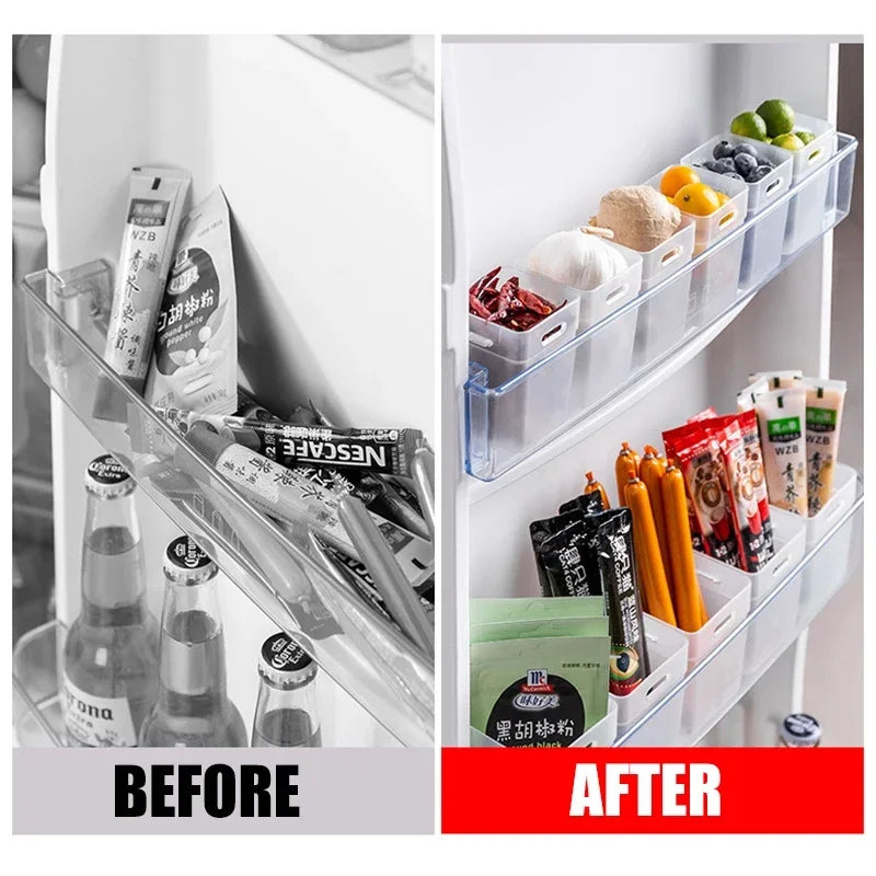 Transparent Refrigerator Organizer Bins (Set of 2)