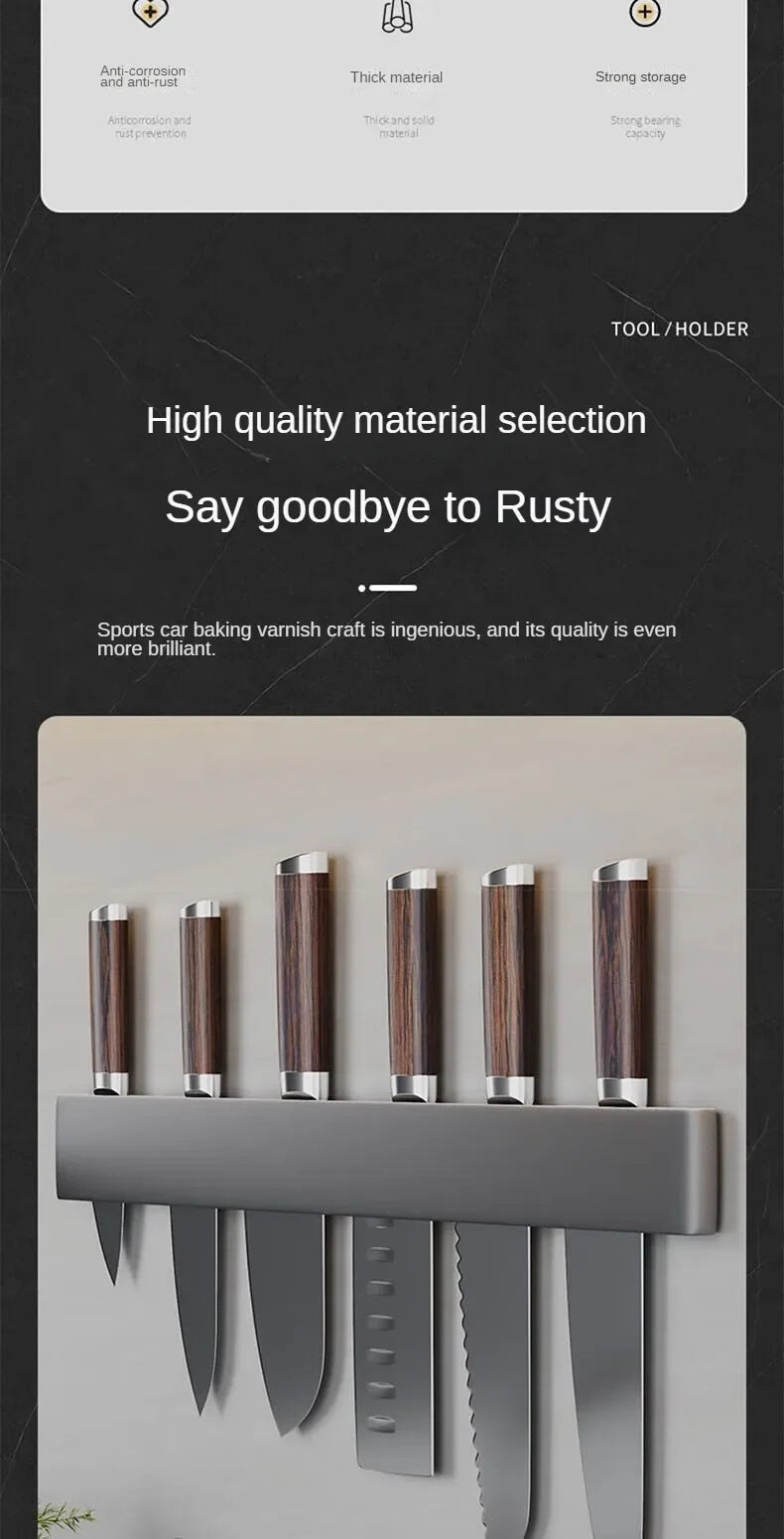 Kitchen Knife Organizer Wall Mounted Multifunctional Kitchen Knife Storage Rack Household Knife Storage Kitchen Storage Supplies