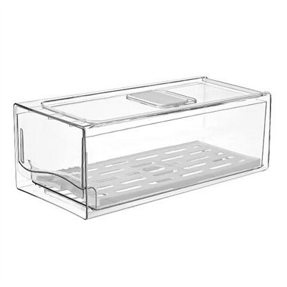 Stackable Refrigerator Organizer Bins with Pull-Out Drawers