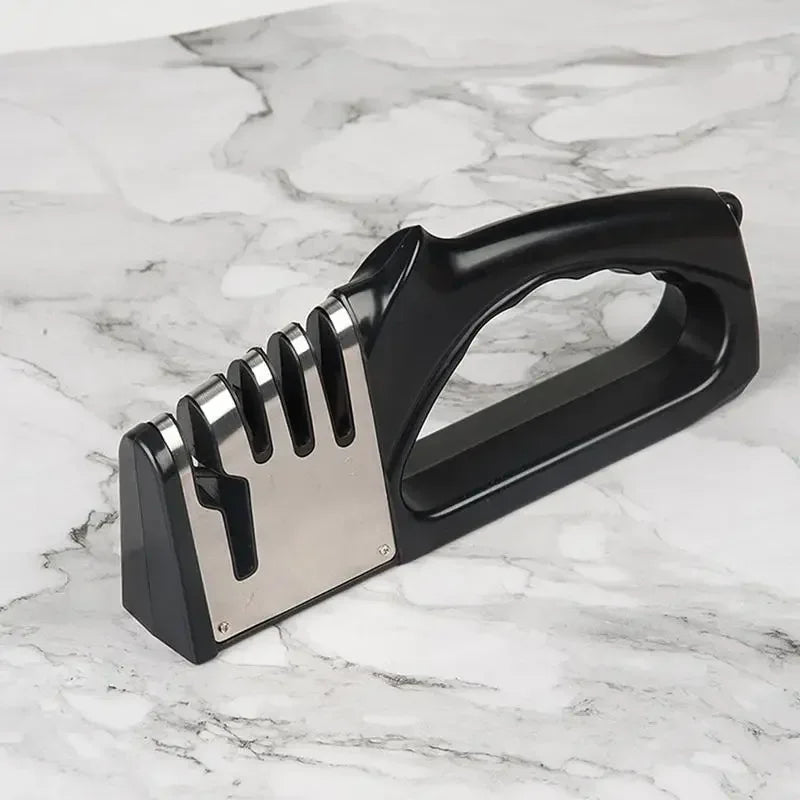 4-Segment Knife Sharpener with Non-Slip Base – Premium Kitchen Knife Honing &amp; Sharpening Tool for Chef, Steak &amp; Utility Knives