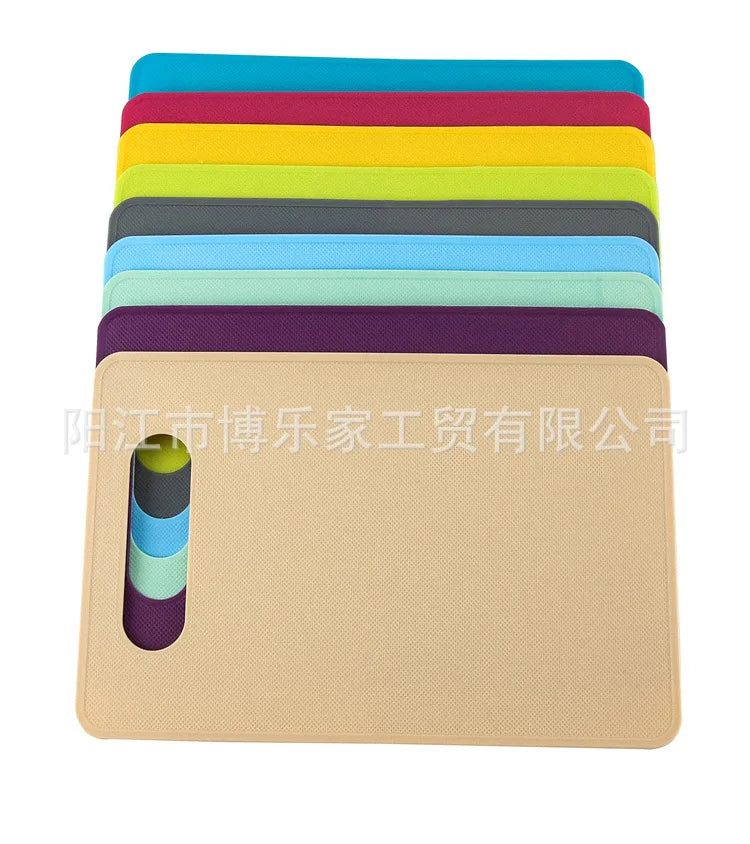 Non-Slip PP Cutting Board for Kitchen – Square Plastic Chopping Board for Vegetables &amp; Fruit, Easy-Clean, Double-Sided, Lightweight Food Prep Board
