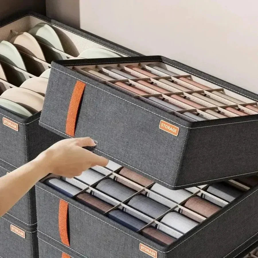 Modular Grid Wardrobe Organizer Boxes – Closet &amp; Drawer Storage System