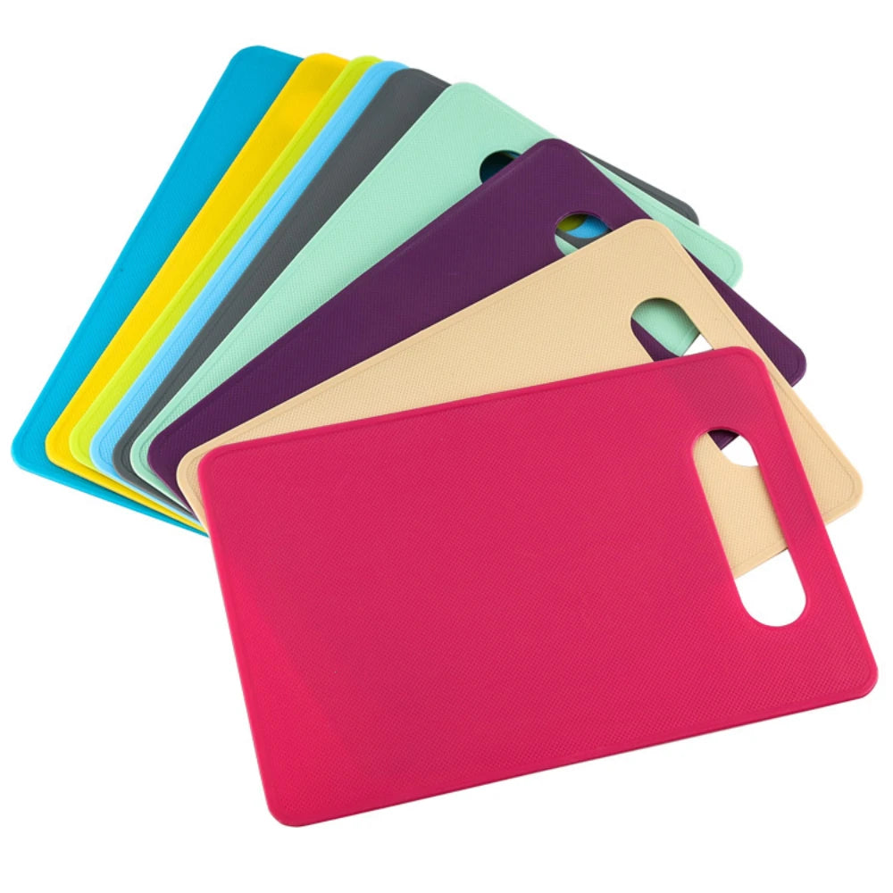 Non-Slip PP Cutting Board for Kitchen – Square Plastic Chopping Board for Vegetables &amp; Fruit, Easy-Clean, Double-Sided, Lightweight Food Prep Board