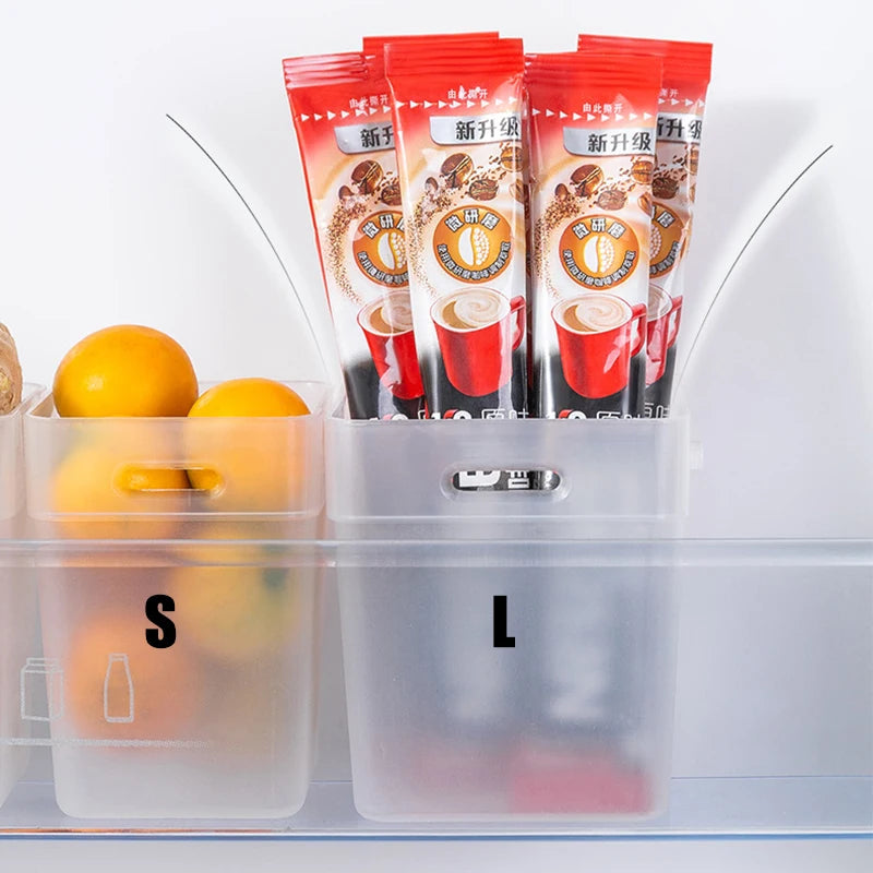Transparent Refrigerator Organizer Bins (Set of 2)
